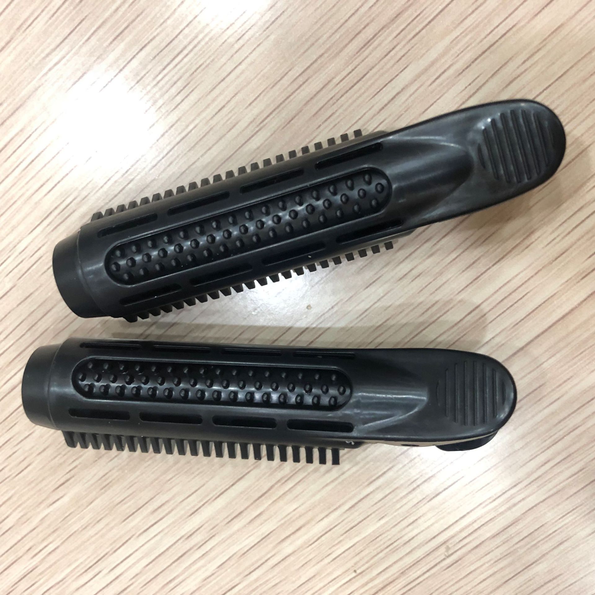 2pc Magic Hair Care Rollers Hair Roots Natural Fluffy Hair Clip Sleeping No Heat Plastic Hair Curler Twist Hair Styling Diy Tool: Black