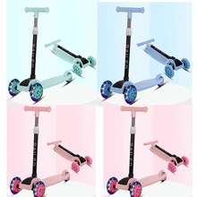 Durable Portable Folding With Flash Light 90kg Sliding Outdoor Folding, > 3 Years Old Children Scooter