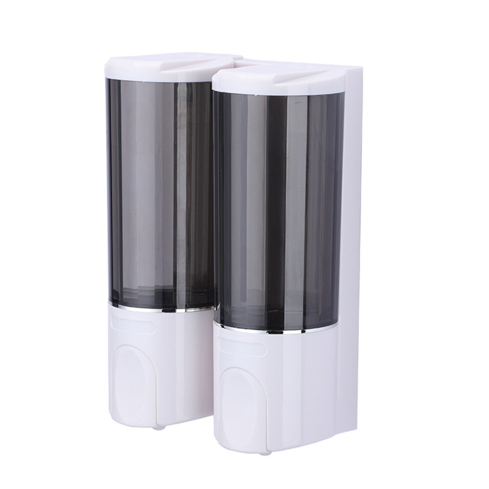 Single/Double 350ML Wall-mounted Soap Dispenser Bathroom Accessories Liquid Shampoo Dispenser For Kitchen Hotel Hand Sanatizer: Black2