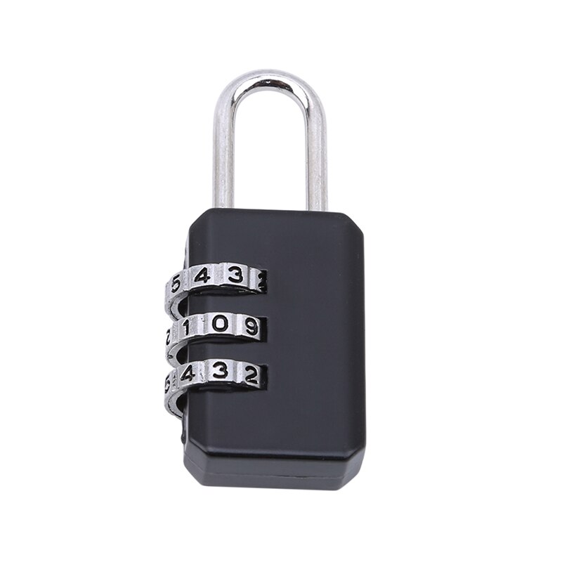 Multifunctional Combination 4 Digit Security Padlock Gym Locker Drawer Luggage Cabinet Toolbox Door Lock Door Padlock: 02 black