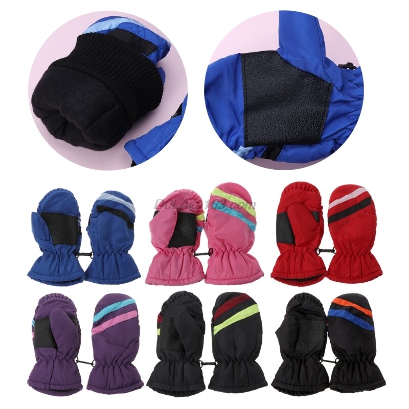 Alta qualidade 2-5y bebê mitten inverno crianças meninos meninas ao ar livre luvas quentes à prova de vento à prova dwindproof água