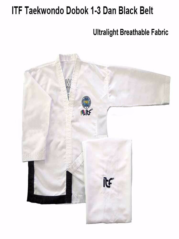 Ultralight Ademend Itf Taekwondo Assistance Uniform Master Kimono Taekwondo Pak Doboks Met Borduurwerk 1-6 dan: Assistance Uniform / 160cm