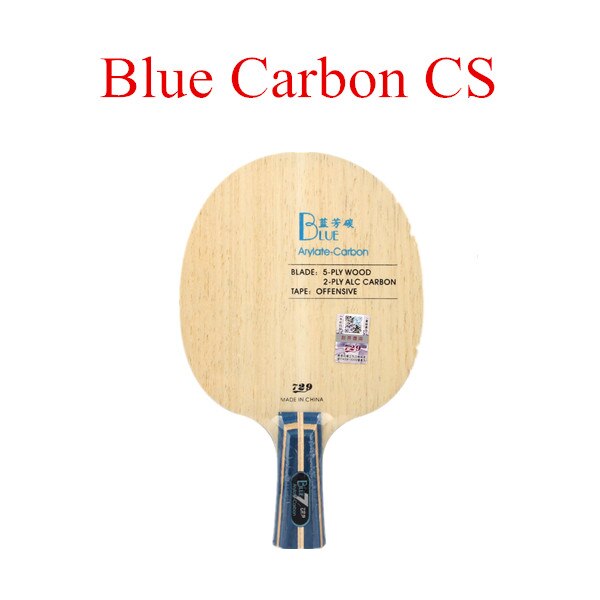 Raqueta de Ping Pong, raqueta de carbono, color negro, azul, amarillo, novedad de 729: Blue Carbon Short