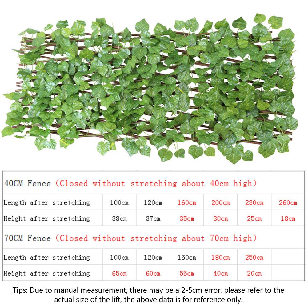 Artificial Fence Hedge Plants Hanging Panels Decorative Fence UV Protected Privacy Screen For Home Backyard Garden Decoration