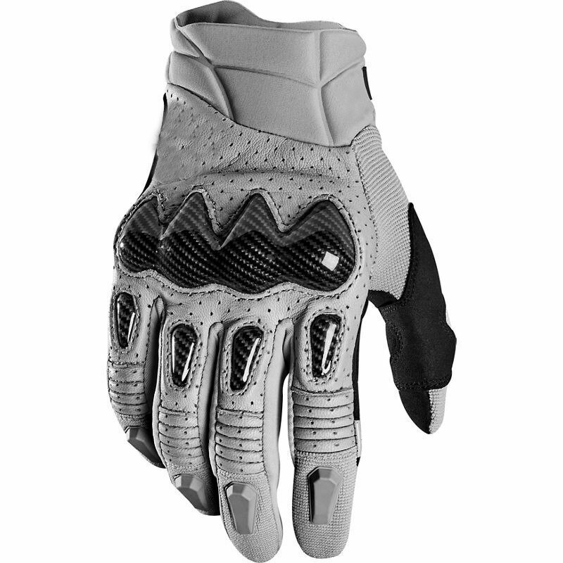 TROY Fox Bomber Handschuhe Motorrad Downhill-Bike Offroad Motocross Motor Neue Navy Blau Handschuhe: Grau / L