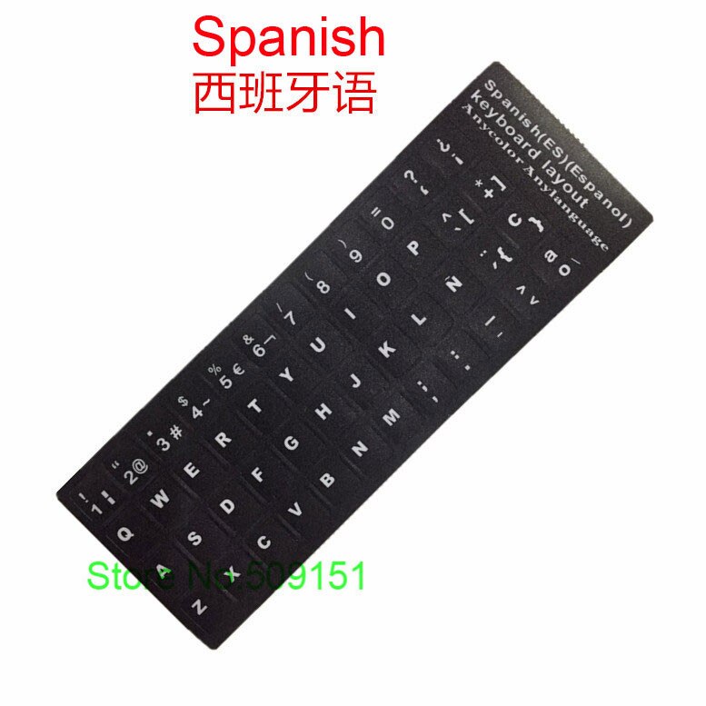 2 pcs/lot espagnol Espanol arabe anglais Farsi turc BR hébreu russe français aribique italien thaï clavier autocollants Alphabet