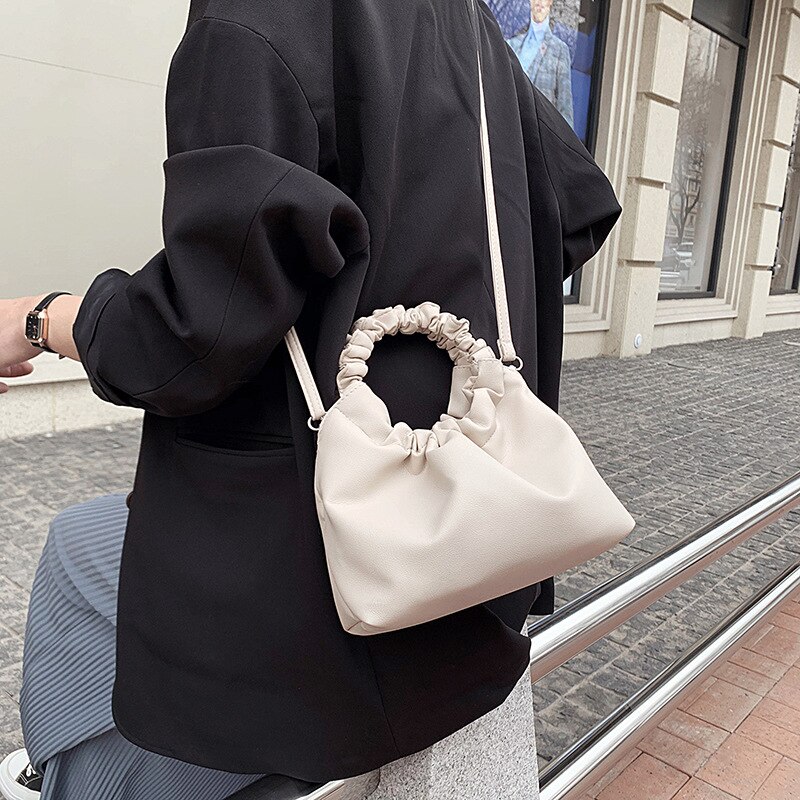 Pu Vrouwen Tas Mode Eenvoudige Vouw Bag Veelzijdige Messenger Handtas