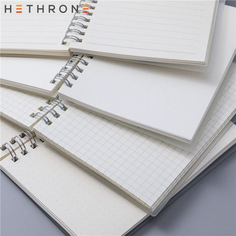 Hethrone A5 A6 Losse Blad Notebook Spiraal Bindmiddel DOT Blank Grid Papier Wekelijkse plan Papier Briefpapier Voor School Kantoor Notepad