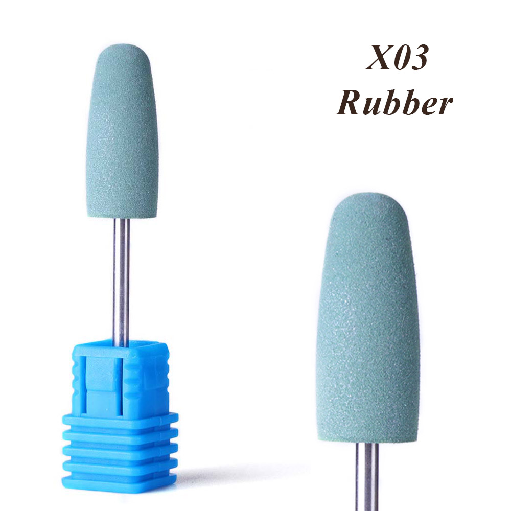 1 Pc Frezen Nail Boor Rubber Siliconen Keramische Polijsten Bestanden Gereedschap Voor Elektrische Manicure Pedicure Machine LA065-1: X03