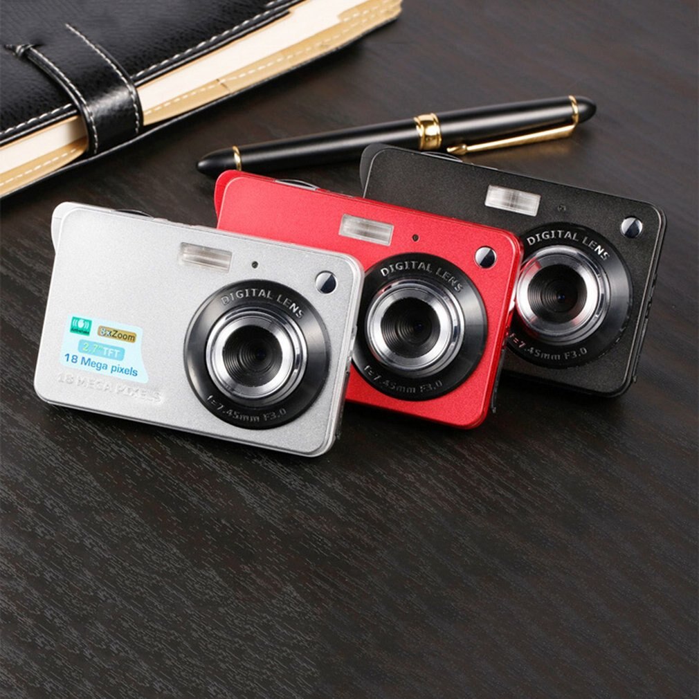 Caméra numérique Anti-secousse, caméscope vidéo CMOS, Micro caméra, pour enfants, écran LCD TFT pouces, 18MP 2.7 P Zoom 8x HD, 720