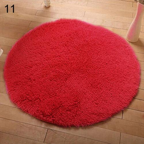 Tapis de Yoga rond en peluche solide et antidérapant, 40x40cm, pour la salle de bain et la chambre à coucher, décor de maison: 11