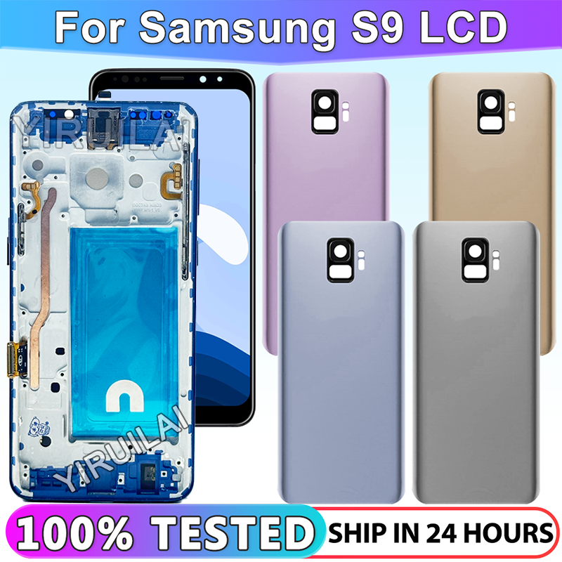 100% Tested Display For Samsung Galaxy S9 LCD With Digitizer Touch Screen Assembly SM-G960FD S9 G960 LCD with Frame Replacement