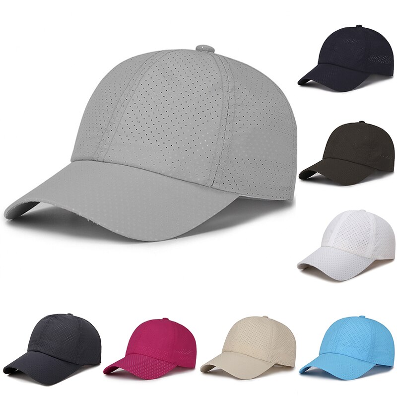 1Pc Mannen Vrouwen Zomer Snapback Sneldrogend Mesh Baseball Cap Zonnehoed Bone Ademend Hoeden