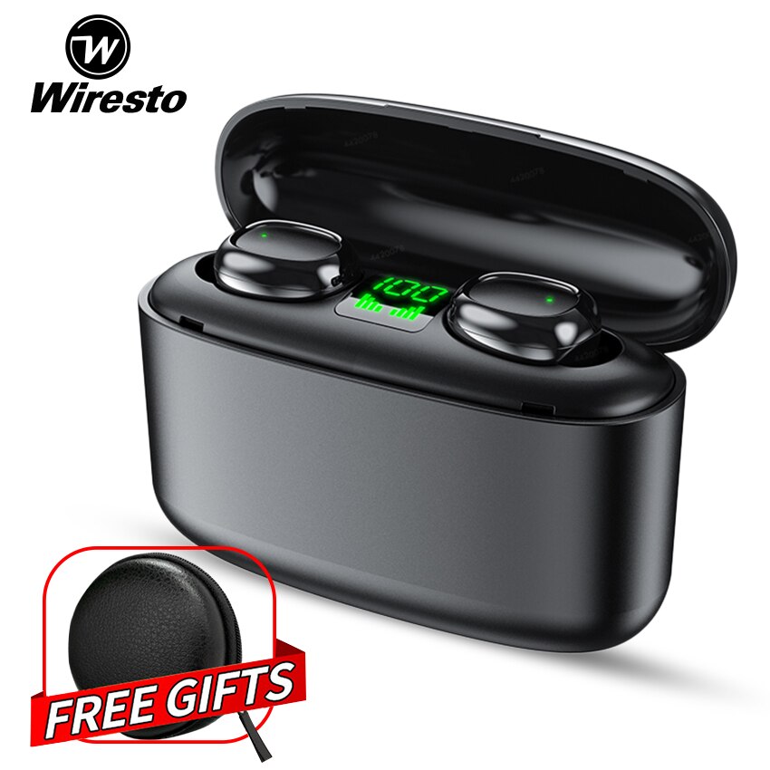 Wiresto True Wireless Earbuds Mini Bluetooth Earphone Stereo Touch Control Bluetooth 5.0 Sport Earpiece Small Headset: Default Title