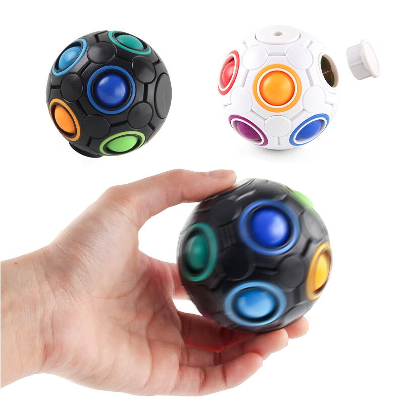 Regenbogen Puzzle Ball Würfel Magie Regenbogen Ball Bündel betonen zappeln Spinner Ball Gehirn Teaser Spiele Zappeln Spielzeug freundlicher Erwachsene 1Stck