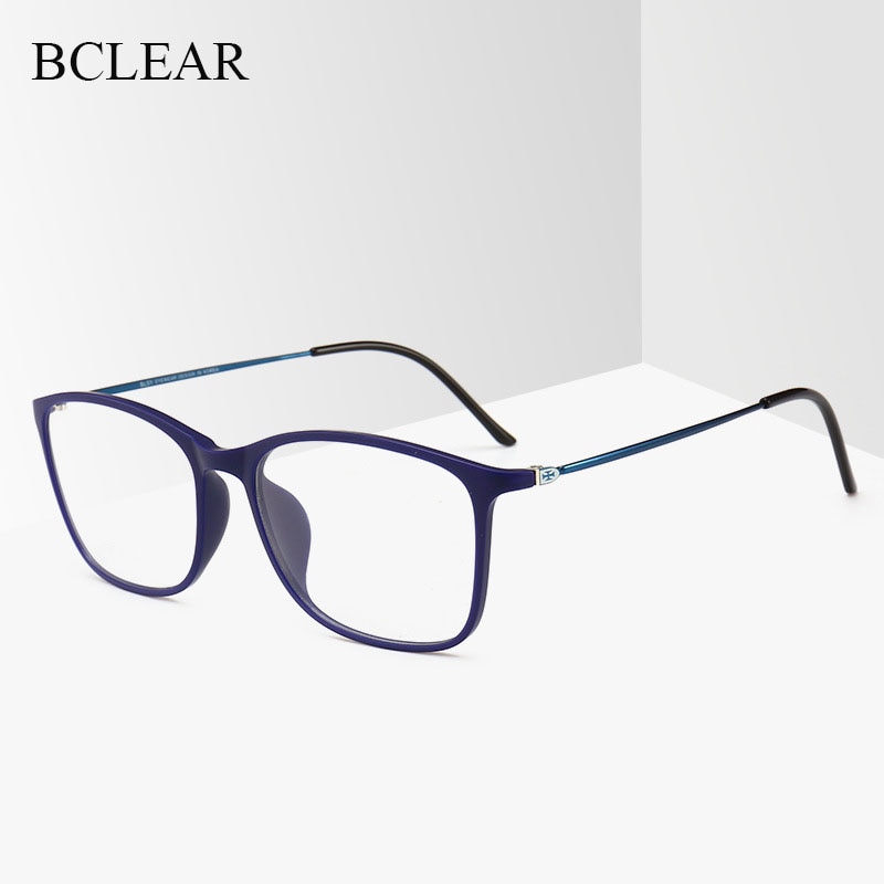 BCLEAR TR90 Silmälasikehys Miehet tai Naiset Ultralight Unisex Neliö Yksivärinen Lasi Silmälasit Kehys