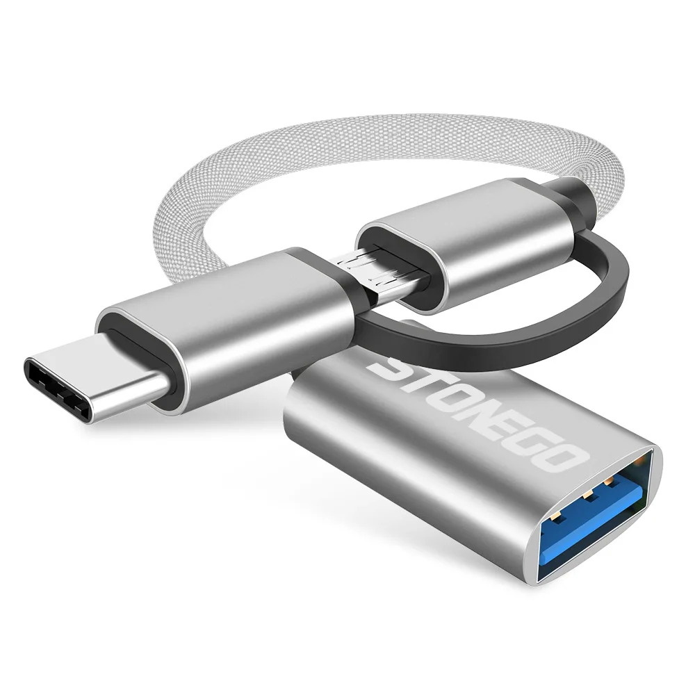 STONEGO USB do USB Dapter kabel OTG typu C męski do USB 3.0 2.0 żeński kabel do MacBook Pro Samsung Adapter typu C
