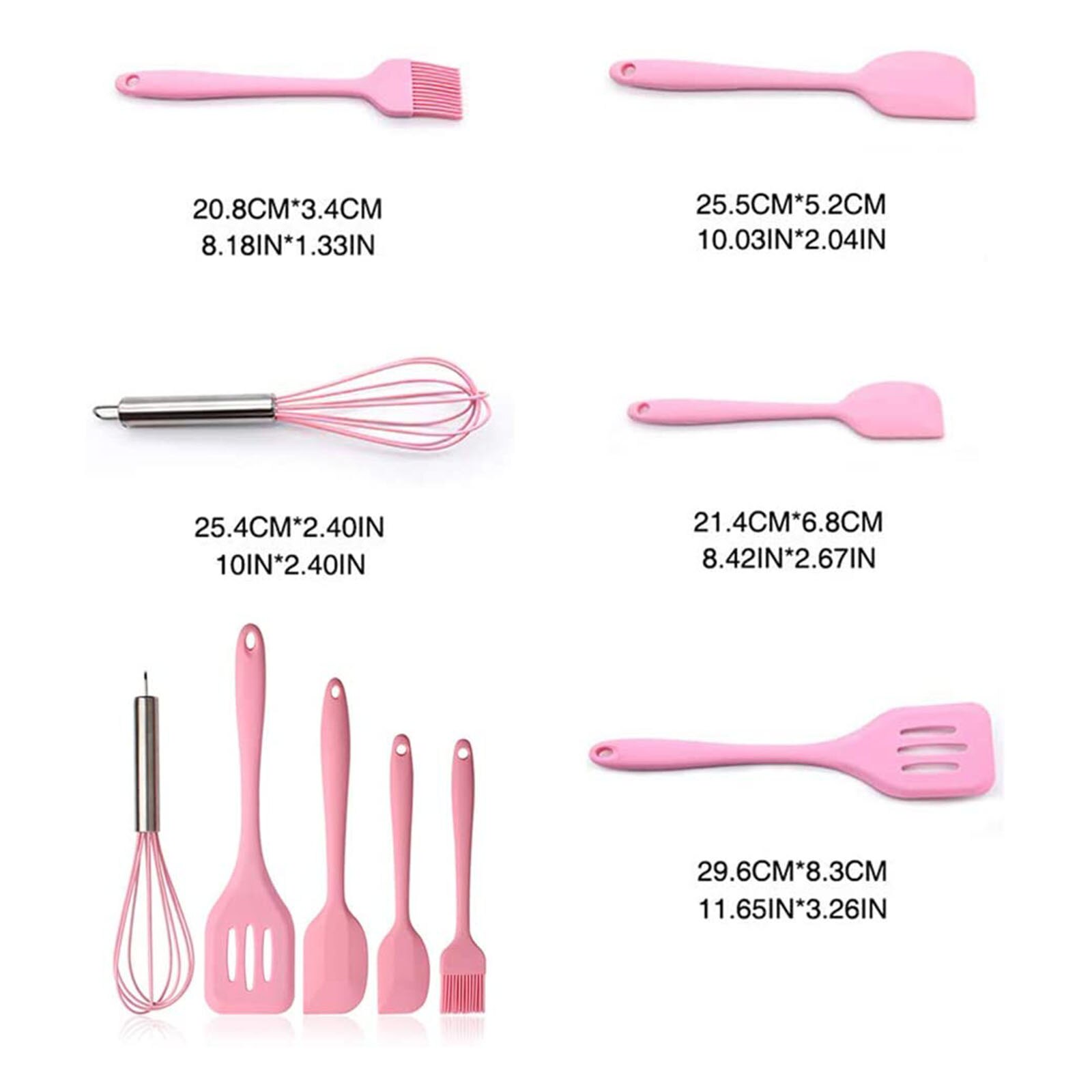 Utensilios de cocina de silicona, conjunto de herramientas de horneado, 5 uds.