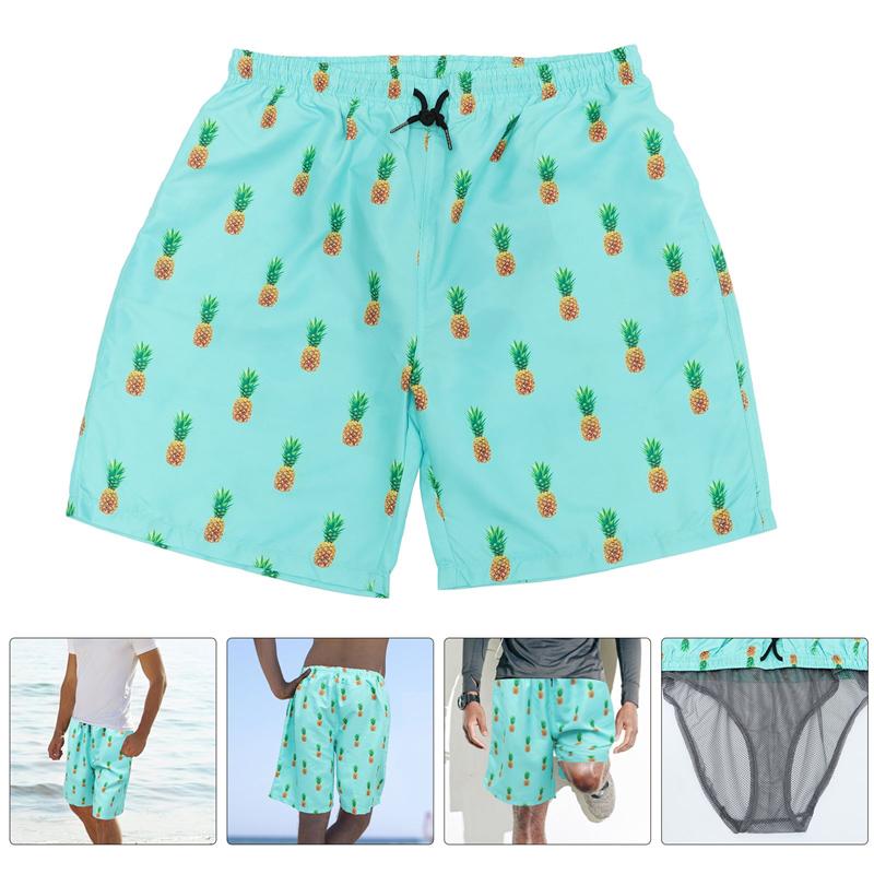 1 Pair of Men Beach Pants Casual Beach Shorts Quick-drying Swimwear