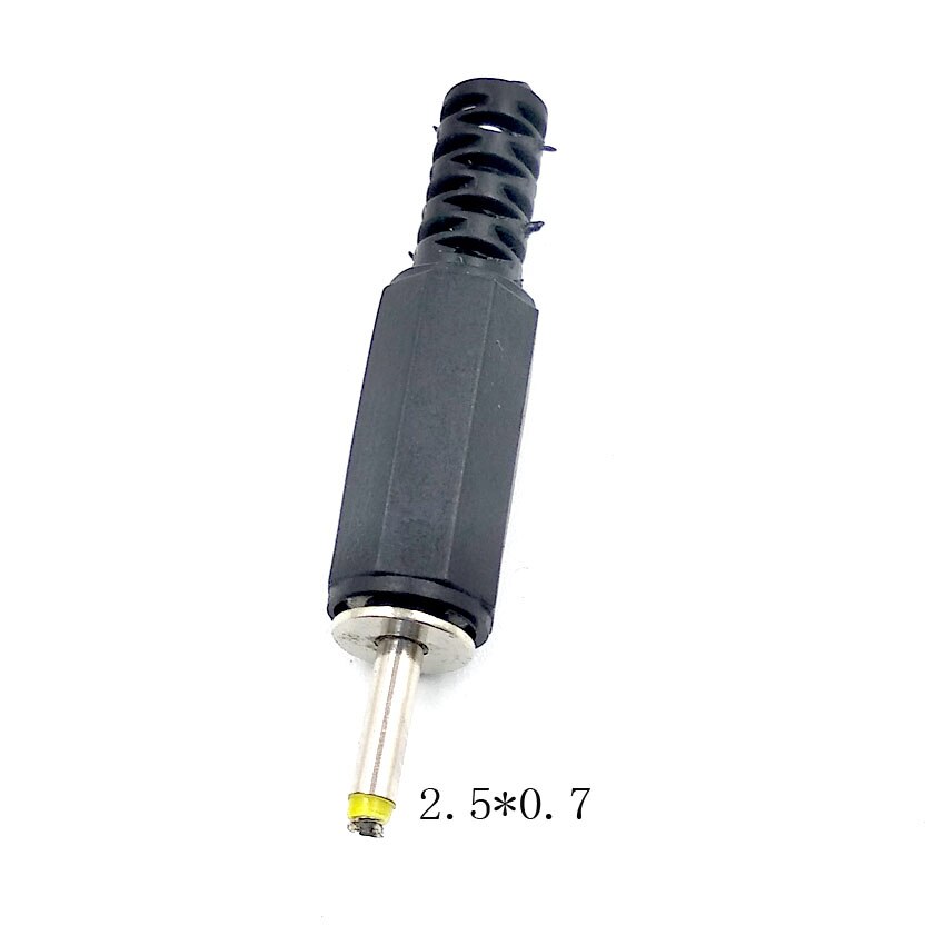5pcs 5.5x2.5 5.5x2.1 4.8x1.7 4.0x1.7 3.5x1.35 2.5x0.7mm Man DC Power Plug Connector 180 graden Stekkers kabel Stekker Adapter: 2.5-0.7  5pcs