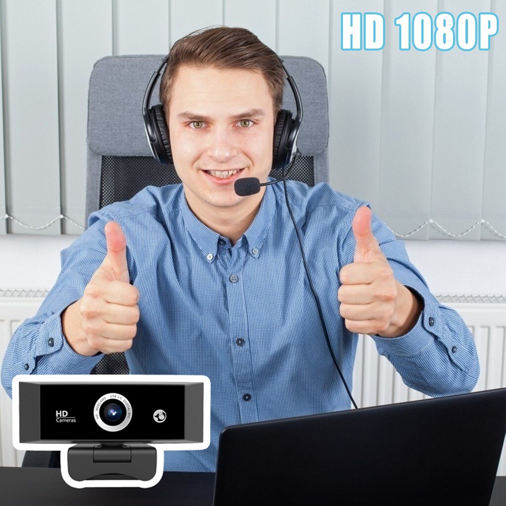 2 millions de pixels Full HD 1080P Web Cam intégré Microphone antibruit ordinateur de bureau vidéo appelant caméra Webcam avec Microphone