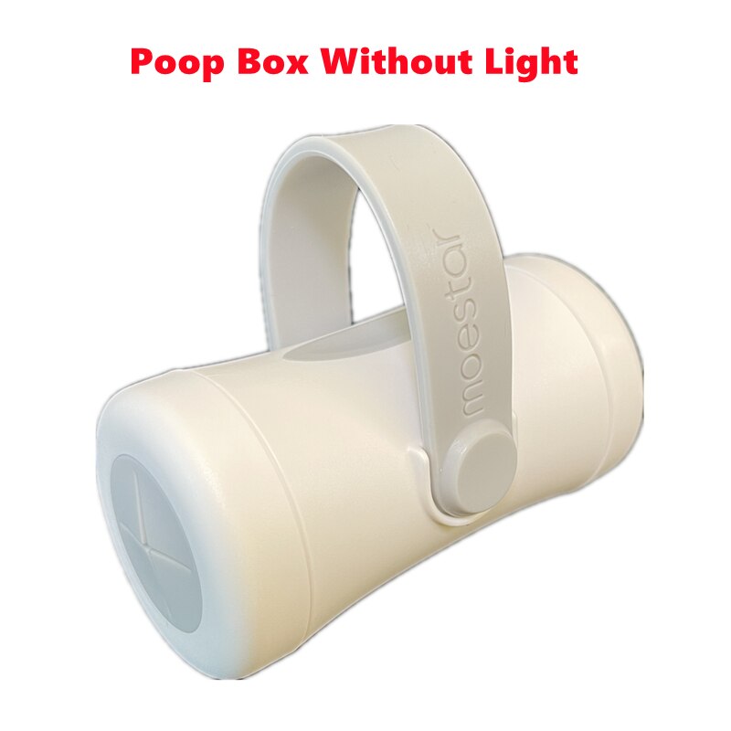 Moestar Smart UFO Versenkbare Hund Leine 2 Plus USB Lade LED Beleuchtung Seite Glow Anti-Slip Griff Ein-handed Bremse Pause Lock: Poop Box