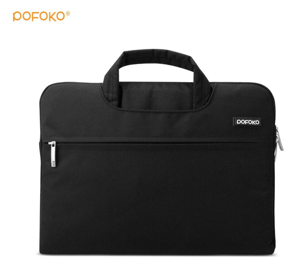 POFOKO brand Nylon waterproof Laptop Tablet Sleeve Carry Case Cover Bag Pouch For Apple Ipad Pro 12.9" inch: Black