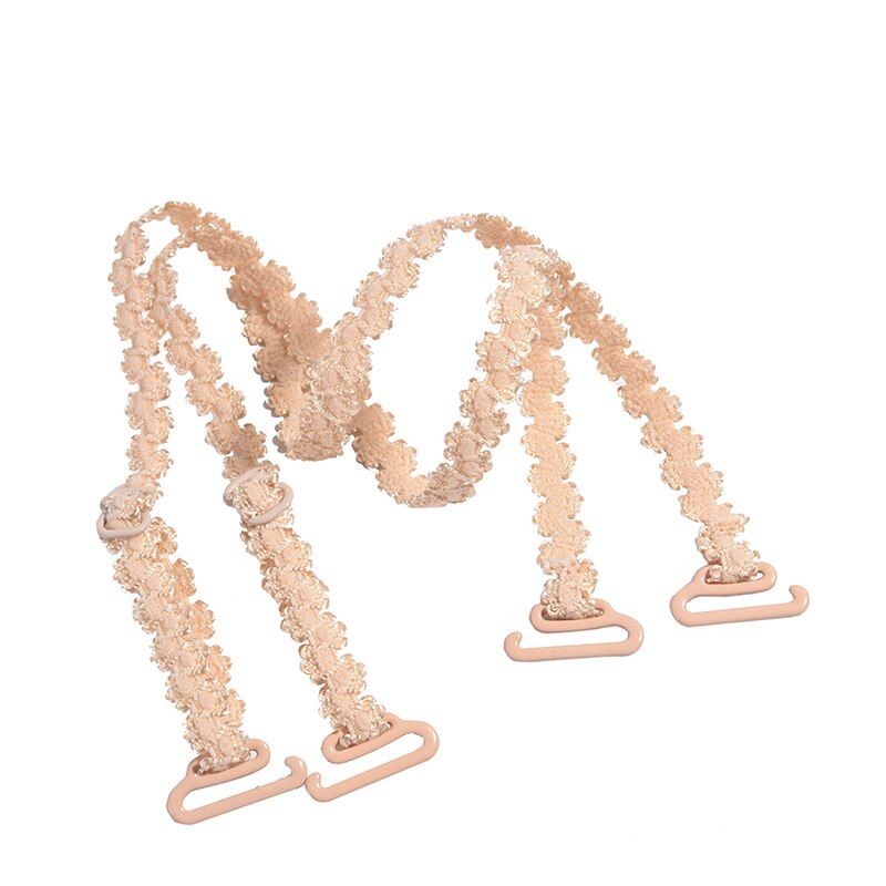 1 paire soutien-gorge décontracté bretelles Invisible évidé dentelle fleur Double bretelles antidérapant roman soutien-gorge bandoulière: 23
