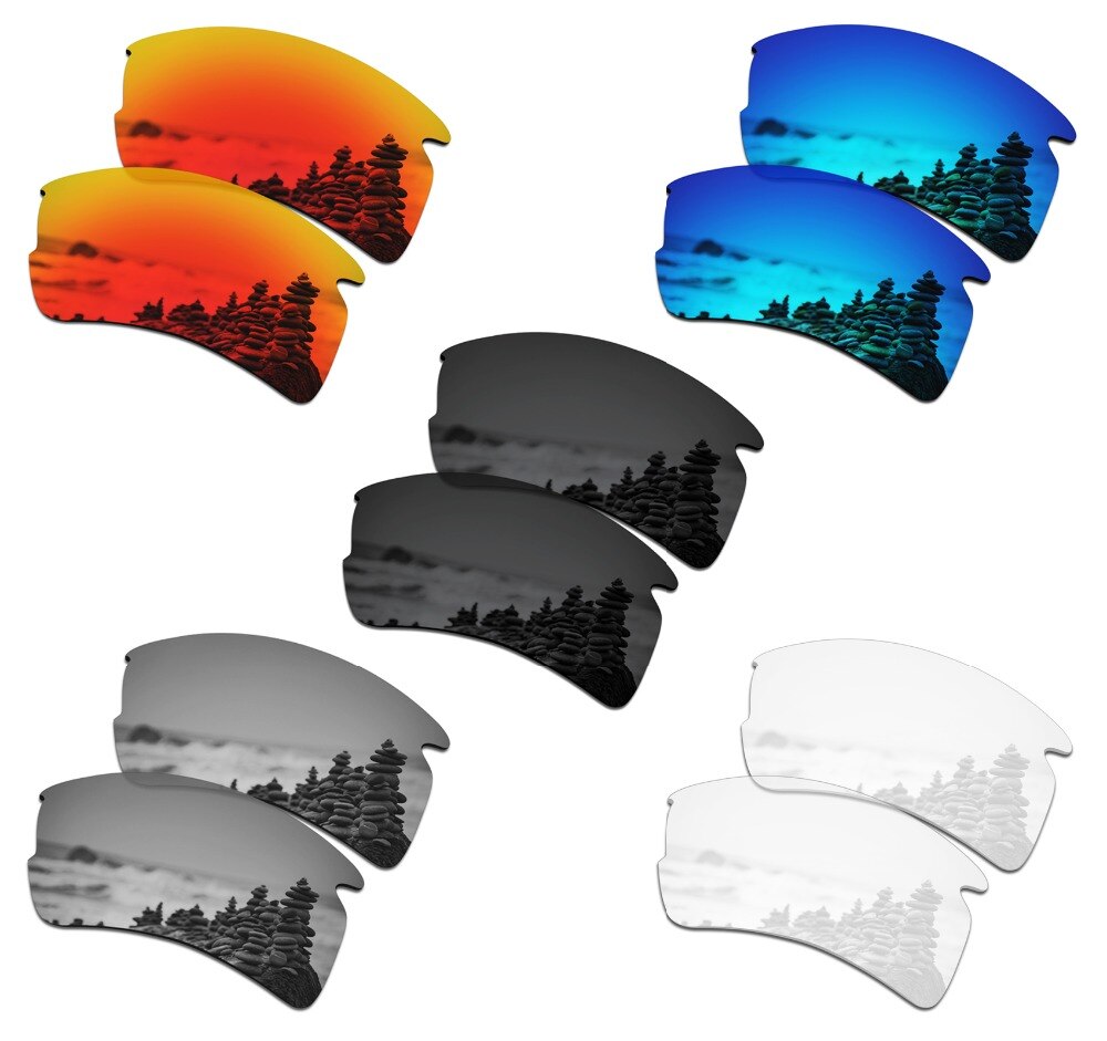 SmartVLT 5 Pairs Gepolariseerde Zonnebril Vervanging Lenzen voor Oakley Flak 2.0 XL-5 Kleuren