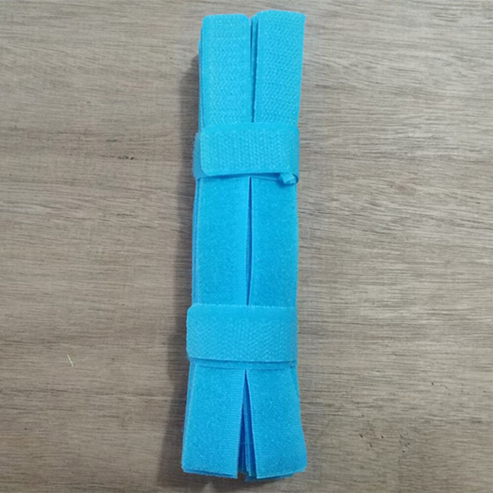 50 Pcs Loop Cable Wire Organizer Fastener Hook Loop Back To Back Nylon Cable Ties Reusable Cord Rope Holder Magic Sticker: Sky Blue