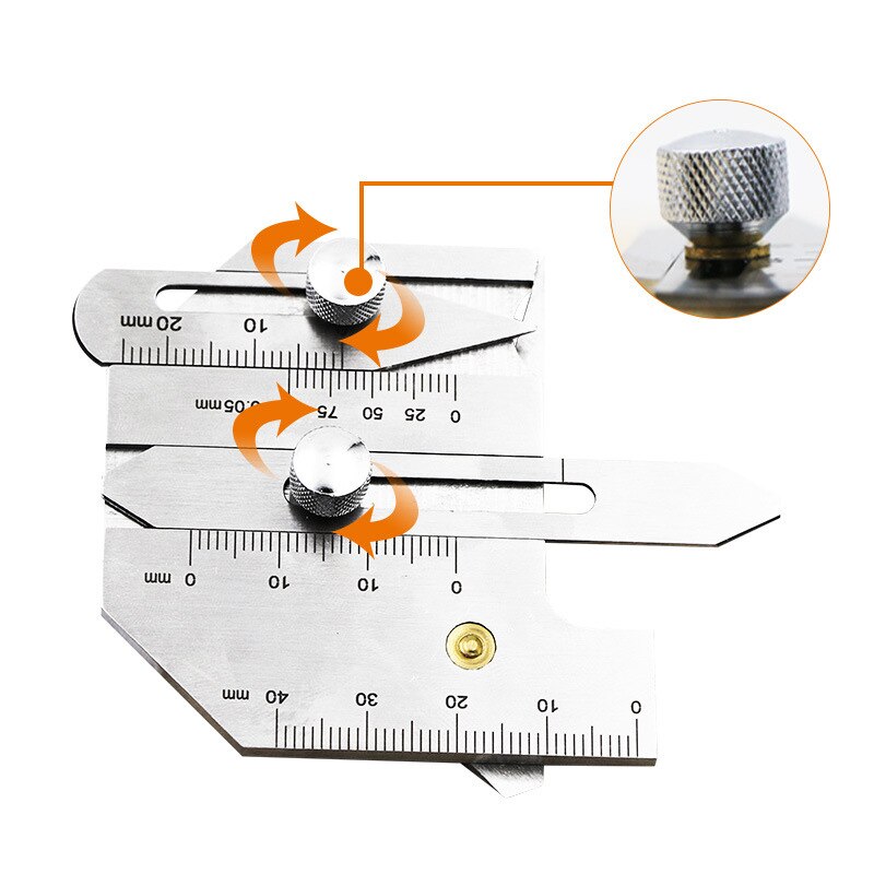 Welding Gauge Weld Inspection Gage Weld Bead/Fillet/ Test Ulnar Ruler Degree Measure tool PipeFeeler Gauge