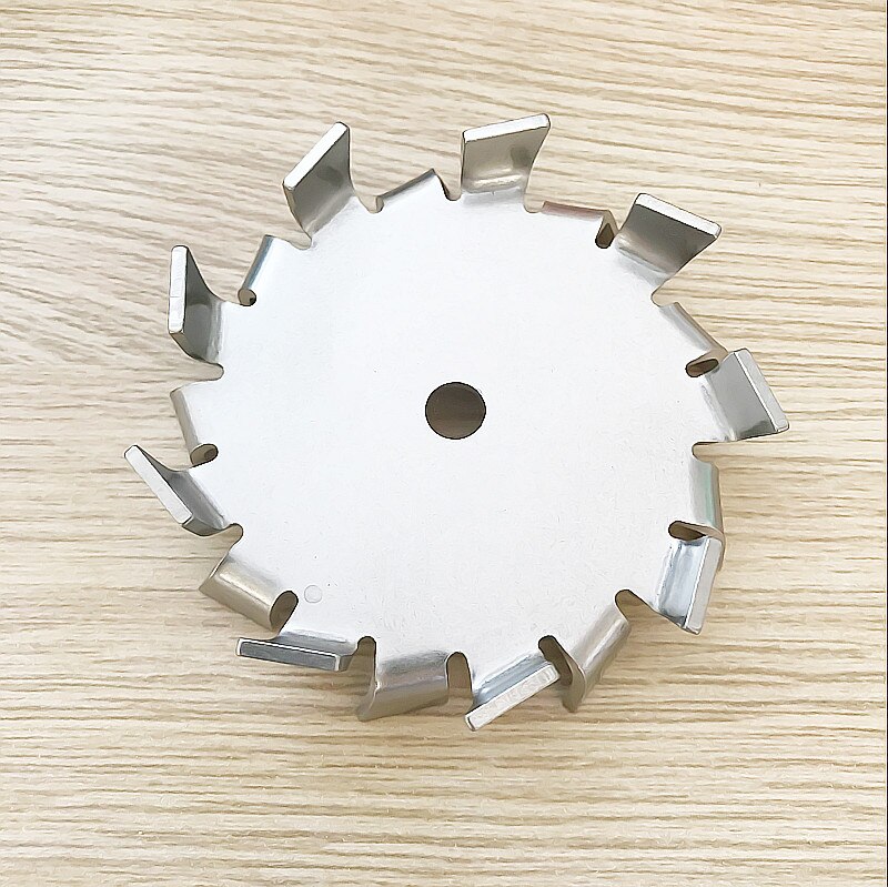 lab 304 stainless steel stir bar saw tooth type stirrer dispersion disk,round plate dispersing Propeller stirring blade Blender