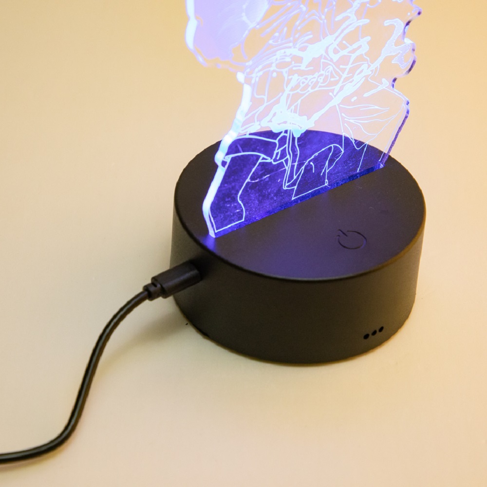 Fútbolista Lionel Messi luz nocturna acrílica 3D 7 colores degradados luz nocturna regulable decoración de habitación de seguidor de Navidad