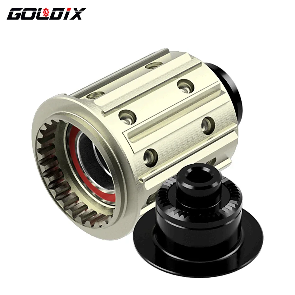 Goldix m /r 370 310 240 180 160 blomst trommel hg/xd/ms sykkelnavkropp med qr/av endehette, brukt til mtb/motorveisykkeladaptere