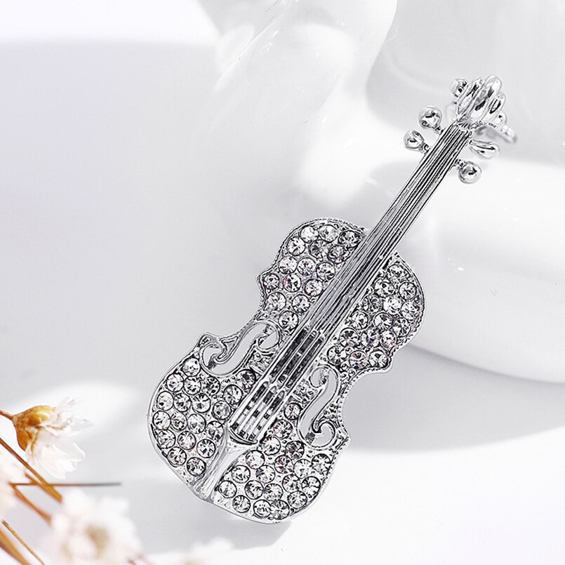 2020 nova moda todos os jogos violino broche acessórios liga gotejamento óleo venda quente das mulheres na moda jóias boa qualidade liga gota de óleo: silver