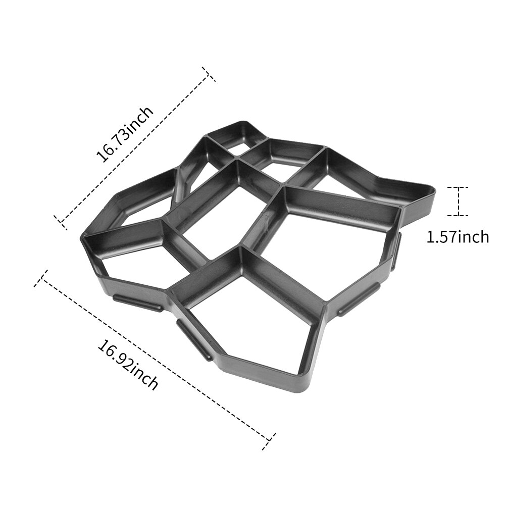 Garden Pavement Mold Paving Mould DIY Home Garden Floor Road PP Resin Concrete Stepping Driveway Stone Path Mold Patio Maker