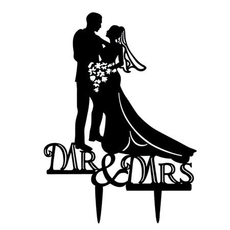 Romantische Wedding Cake Topper Mr Mrs Acryl Zwart Toppers Bruid Bruidegom Voor Verjaardag Bruiloft Decoratie Feestartikelen