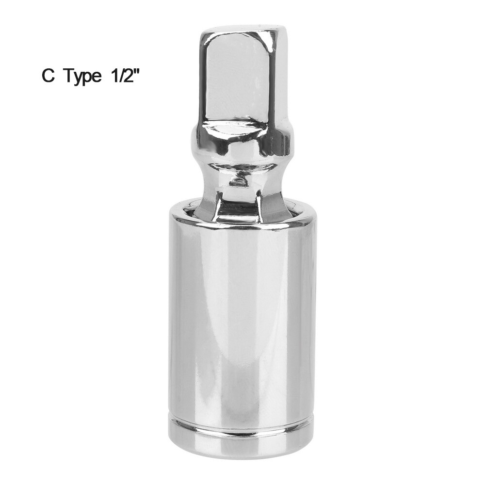 Niceyard Socket Adapter Kruiskoppeling Set Ratelsleutel 1/4 "3/8" 1/2 "360 Graden Roterende Kop Duurzaam Extension bar: C