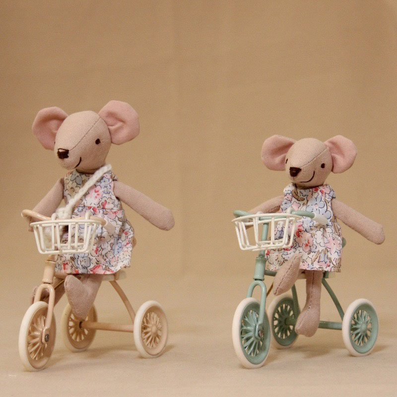 Miniature Iron Tricycle — Realistic Outdoor Bicycle, BJD/OB11 Accessory, Christmas, Thanksgiving, Graduation , Home Decor