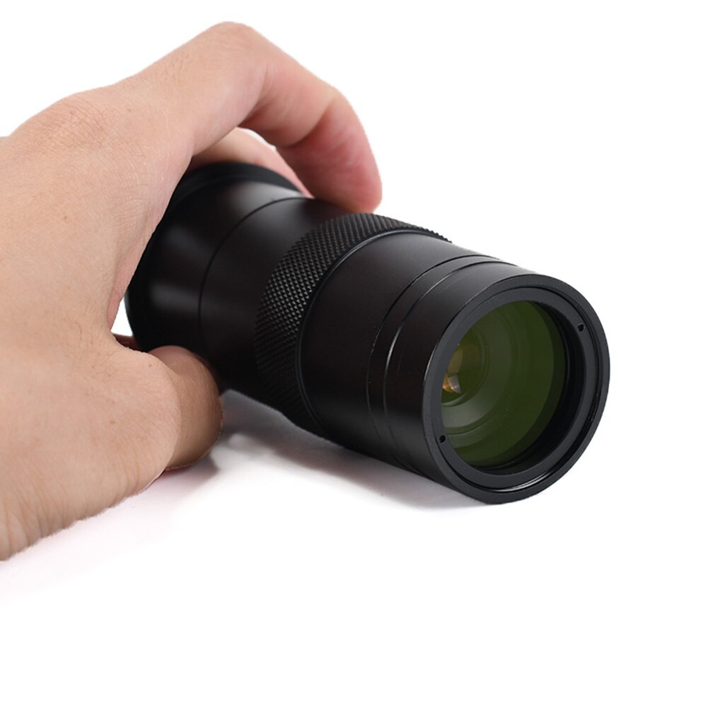 Indústria microscópio câmera c-montagem lente de vidro 8x-130x ampliação ajustável 25mm zoom ocular lupa fku66
