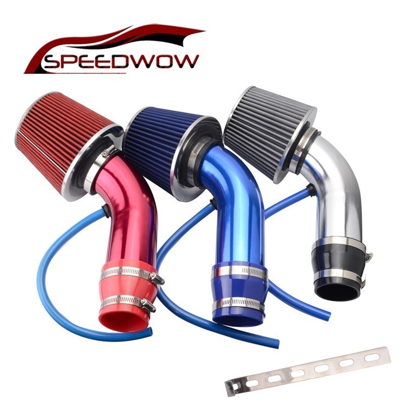 SPEEDWOW Alumimum 3 ''75mm Auto Cold Air Intake System Turbo Inductie Buis + Cone Luchtfilter