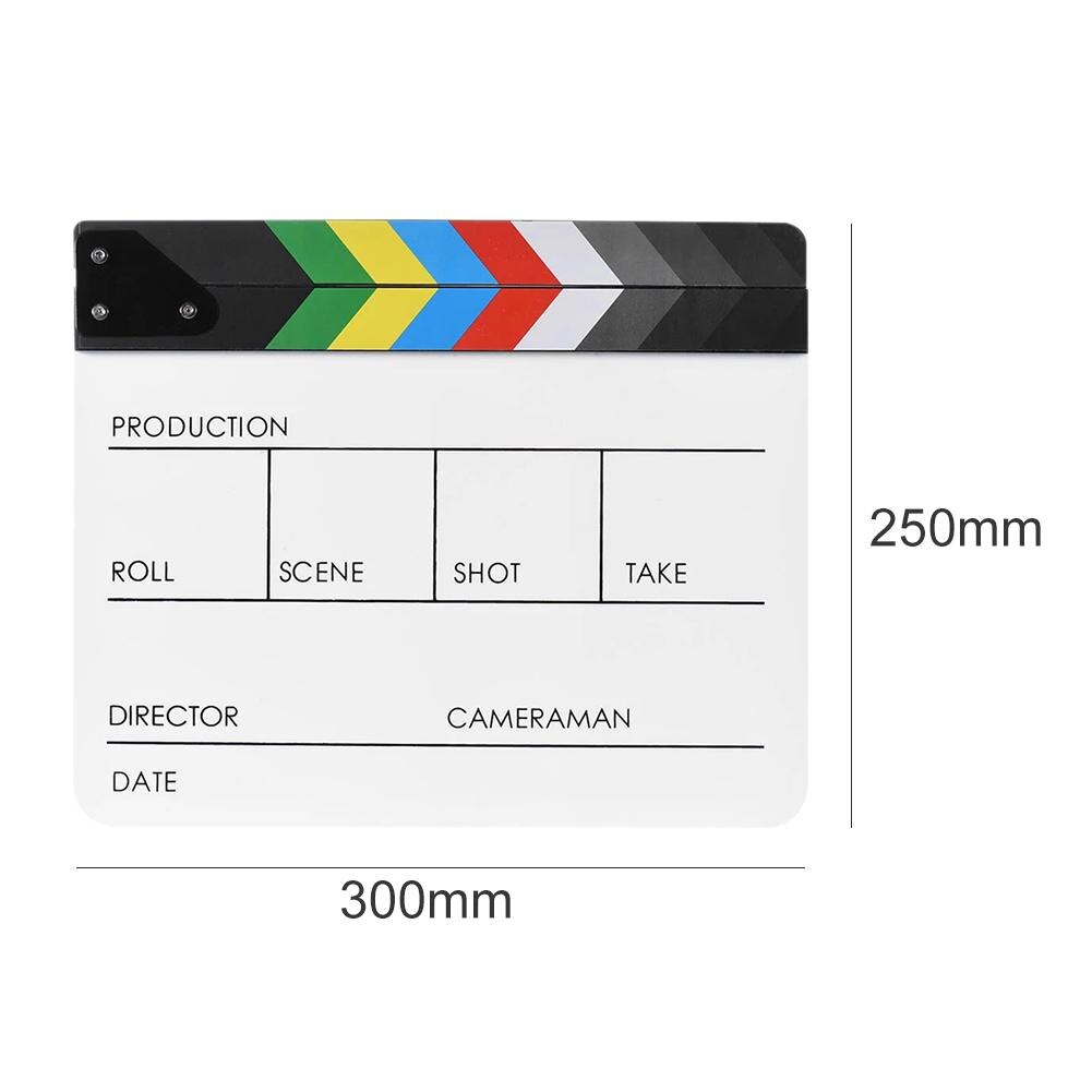 Film Clapper Board Skillful Manufacture Acrylic Colorful Director Video Scene Clapperboard Movie Film Clapper Cut Prop