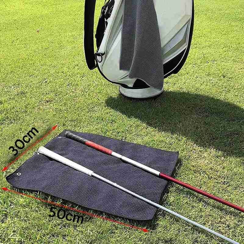 Golf Handdoek 30X50Cm Met Veiligheid Gesp Voor Schone Clubs Ballen Handen Golf Handdoek Royal Blauw Zwart
