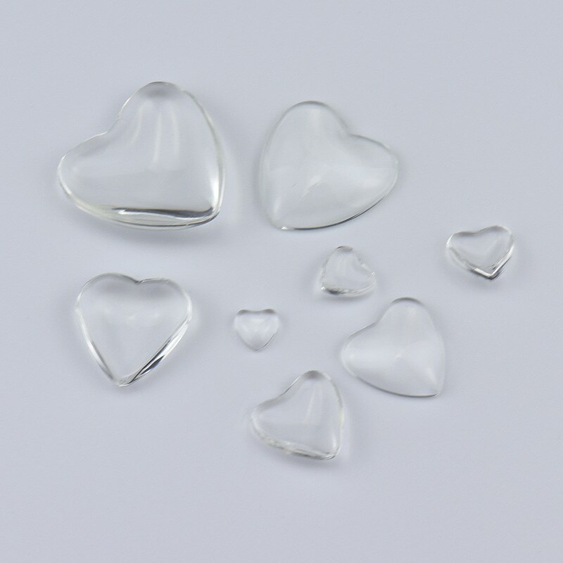 Gemengde Mozaïek Tegels Pakket Clear Hart Liefde Steen Glas Half Cabochons Ronde Ambachten Glas Mozaïek Marbless Voor Sieraden Maken