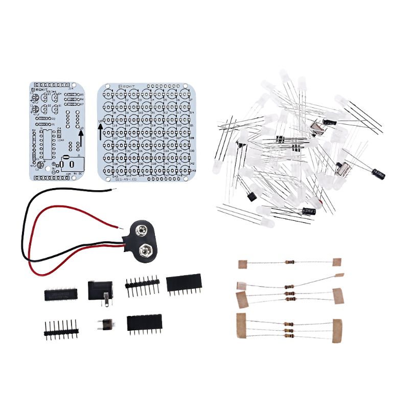 1 sett  dc9v diy trefarget ledet pustelys punktum matrise vise skjermsett elektronisk produksjon til læringe tilbehør