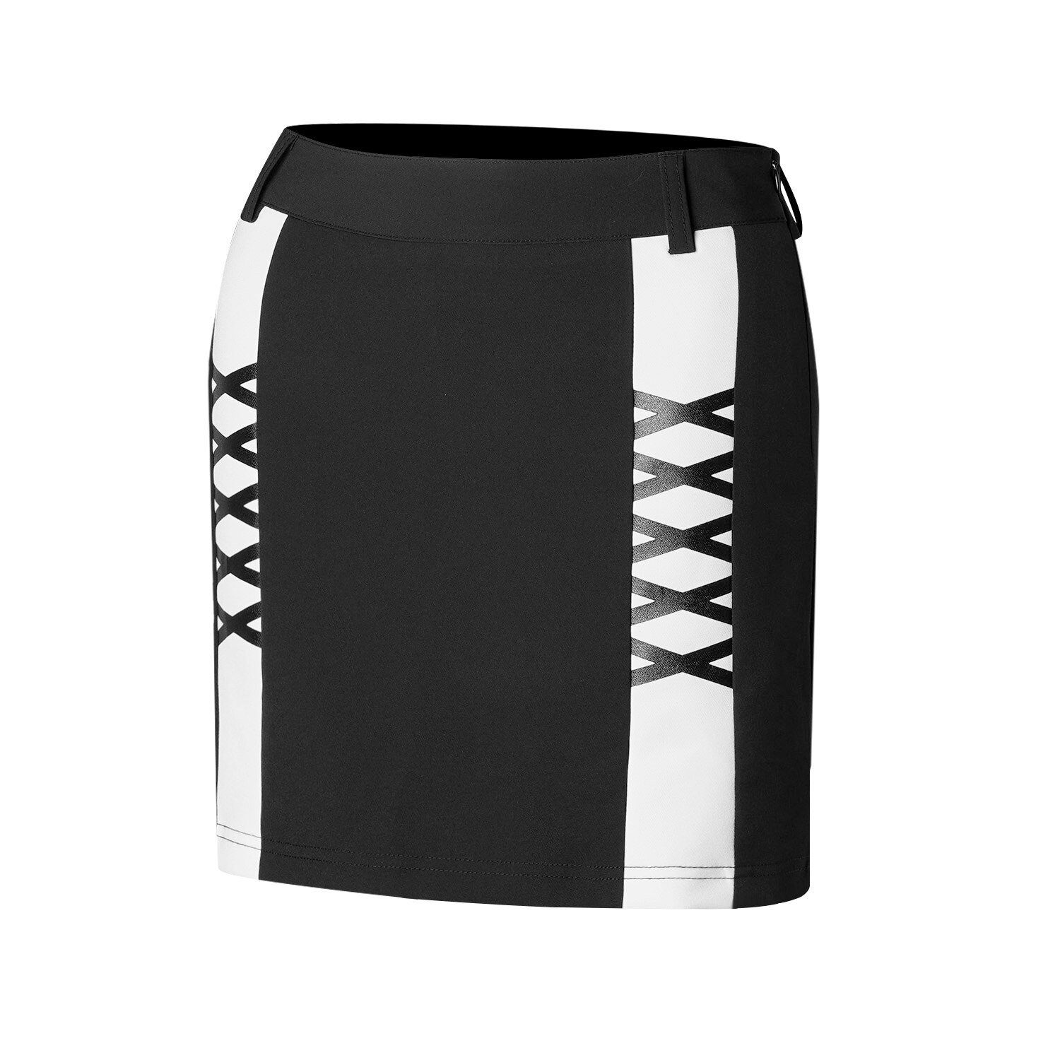 Golf nederdel kvinders afslappede sports nederdele shorts til damer: Sort / Xl