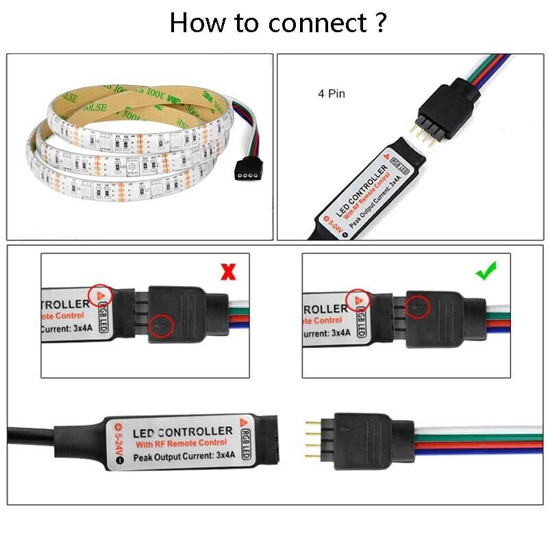 LED Strip Lights USB RGB 5V 12V remote control waterproof IP65 TV Backlight bar 0.5m 1m 2m 3m 4m 5m Colourful Dimmable tape