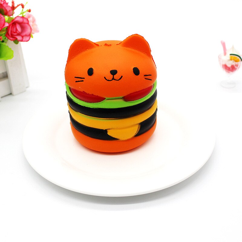 Jumbo squeeze squishy eenhoorn langzaam rijzende antistress melkkat hamburger squishy speelgoed squishies antistress kinderen: Hamburger sinaasappel