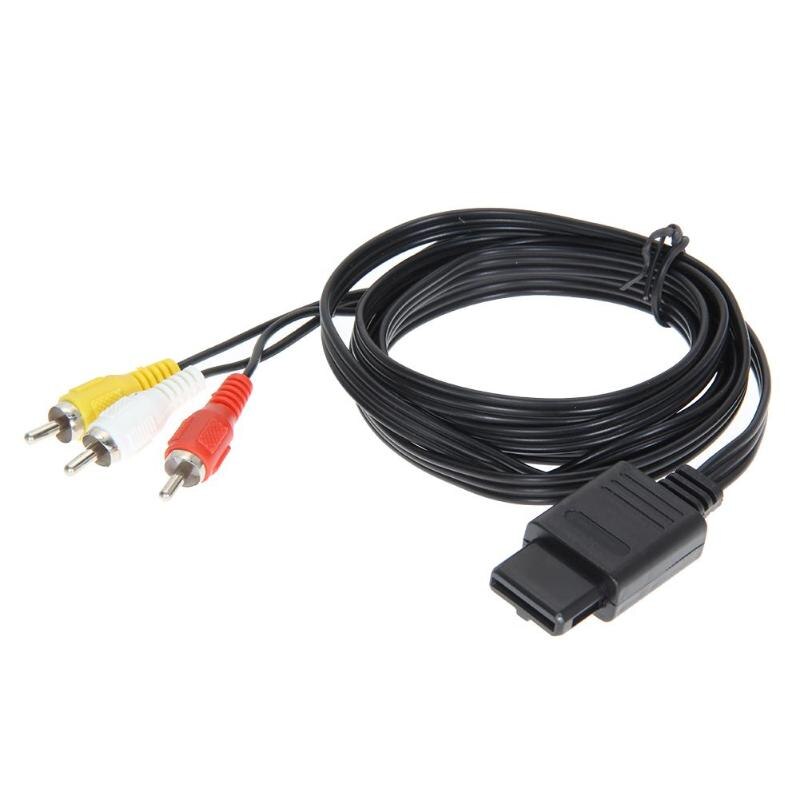 Alloyseed 1.8 M 6FT Kabel Cord Av Tv Rca Game Video Voor Snes Nintendo 64 N64 Zwart