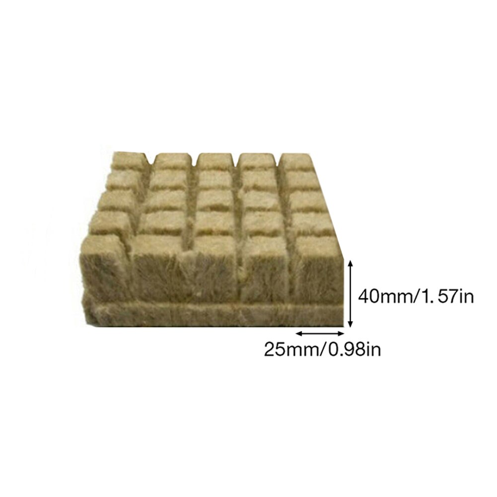 1/25/50pcs Rockwool Sheet Block Cloning Seed Raising Soilless Cultivation Hydroponic 25x25x40MM